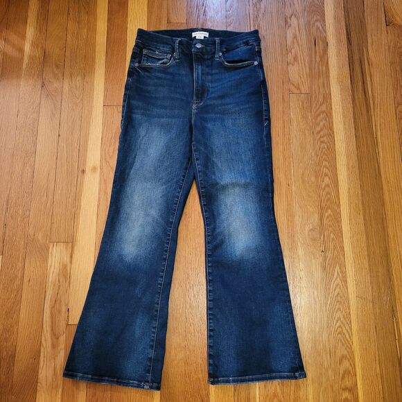 Good American High-Rise "Always Fits" Boot Cut Blue Jean, Fits Sizes 6 to 12! - Picture 3 of 10